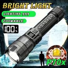 1/10PCS Ultra-Bright Rechargeable LED Flashlight Zoomable Built-In Battery Torch For Outdoor Camping Fishing Home Emergency Lighting - Flashlight - View 4