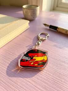 1pc/8pcs F1 Racing Helmet Pattern Keyring Packs, Racing Helmet Silhouette, Fashionable Decorative Keychain, Suitable For Back To School, Gift For Racing Fans, Daily Wear, 2026 F1 Season Popular Merchandise - Multicolor - View 11