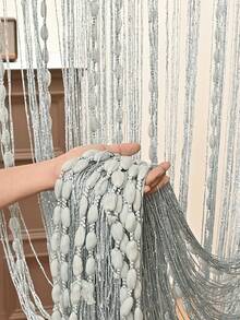 Fashionable All-Season Anti-Fly Anti-Insect Curtain, Tassel Room Divider Screen Decor, Beaded Curtain String Curtain, Glossy String Curtain, Creative Mix & Match, Plush Lantern Ball Curtain, Suitable For Indoor Hanging Decoration, Partition And Wardrobe Curtain - Multicolor - View 1
