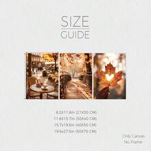 3 piezas de arte de pared en lienzo de tonos cálidos y neutros de otoño, impresiones de paisaje otoñal con café de París, puente de madera, corazón y hoja de arce, decoración acogedora estilo cottagecore para sala de estar, dormitorio, cocina, dormitorio universitario, pasillo, decoración vintage de otoño para el hogar, pósteres, sin marco - 840 - Ver 3