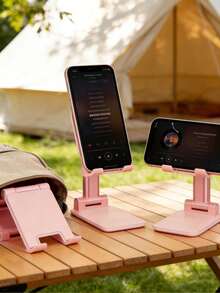 1pc Foldable Adjustable Phone Stand, Portable Non-Slip Tablet Holder, Universal Phone Holder, Multi-Purpose Desktop Accessory, Suitable For Home Office Travel, Back To School, Summer Supplies, Ideal Birthday And Holiday Gift, Phone Accessory, Phone Stand, Christmas Home Decor, Back To School, Autumn Decor - Multicolor - View 9
