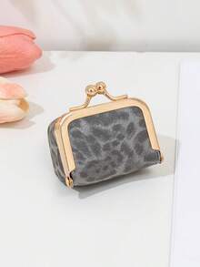 CHARM INFINITE Litchi Texture Kiss Lock Mini Coin Purse, Portable PU Leather Small Wallet For Coins, Rings, Earrings, Jewelry Daily Storage Bag - Multicolor - View 18