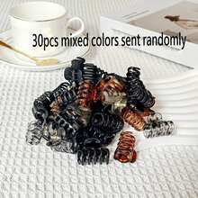 15/20/30pcs Mini Flower Claw Hair Clips, Assorted Color Small Claw Hair Clips, Braiding Hair Clips, Loose Hair Bangs Clips, Hair Clips, Hair Claws (Random Assorted Colors) - Multicolor - View 6