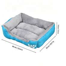 22x18 Inch Durable Candy-Colored Oxford Cloth Non-Slip Pet Bed, Suitable For Office, Home, All Seasons - Grey - View 21