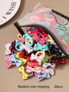 10/20/30pcs/Set Ikat Rambut Motif Bunga Tulip Warna-warni, Ikat Rambut Kartun Lucu, Aksesori Rambut Manis (Warna & Gaya Acak) - MultiWarna - View 6