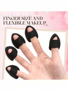 12/1pc Makeup Tool Set, 3pcs Triangle Sponge Powder Puffs, Suitable For Loose Powder Setting, Soft Triangle Powder Puffs Suitable For Body Powder Setting, 1 Set Makeup Sponge Set, Includes Sponge Powder Puffs For Liquid Foundation, Fingertip Powder Puffs For Concealer, 3pcs Makeup Sponges For Liquid Cosmetics - Multicolor - View 2