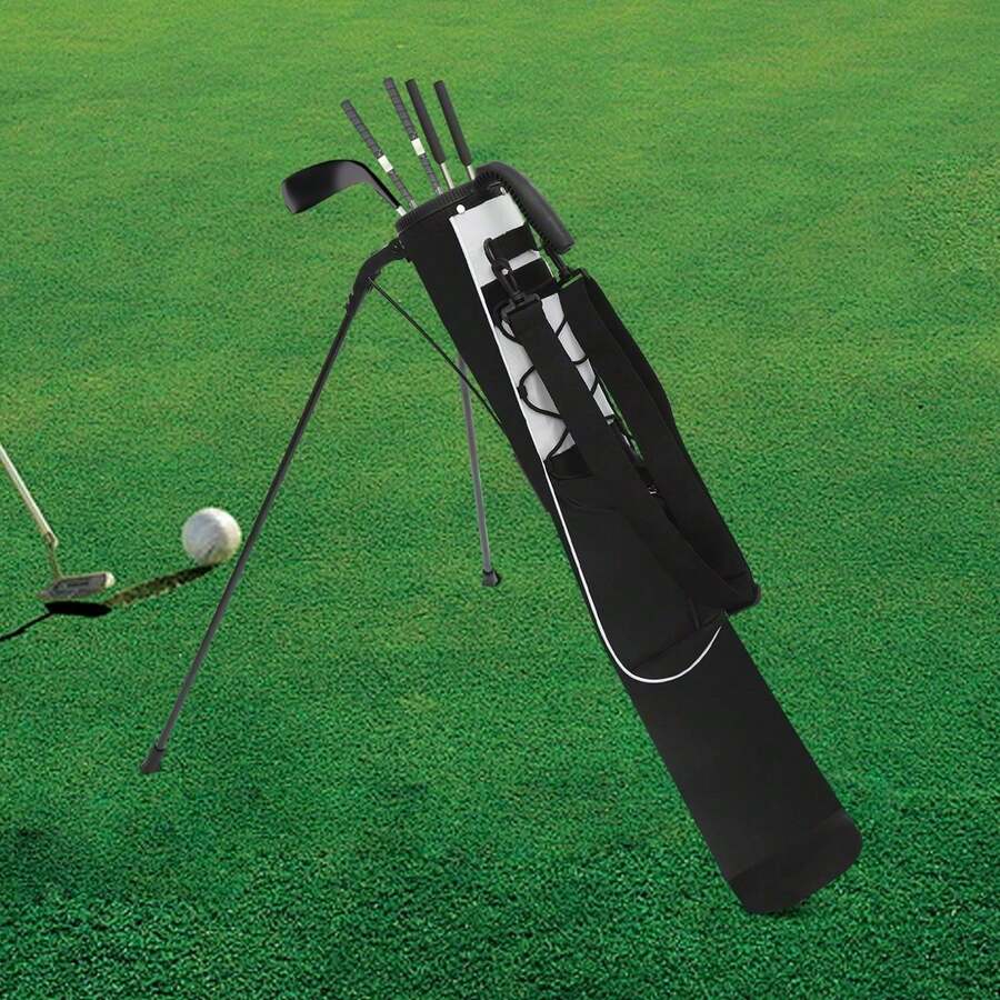 Golf Stand Carry Bag Portable Golf Stand Bag Golf Stand Bag With Shoulder Strap - Black and White - View 1
