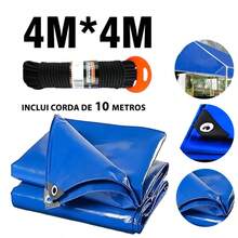Lona 2x2 3x2 3x3 4x3 4x4 5x3 5x4 5x5 6x3 6x4 6x5 Reforçada Piscina Construção Impermeável + 10M Corda - 4*4M - Visão 11