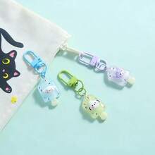 5pcs Cute Sanrio Popsicle Shaped Keychains, 3D Cinnamoroll Kuromi My Melody Pochacco Pompompurin Acrylic Bag Pendant Charms, Mini Cartoon Key Ring Decorative Gifts For Teen Girls - Keychain - View 6