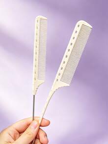 1/4 Pacotes de Pentes Profissionais para Corte de Cabelo com Escala, Conjunto de Pentes de Estilização Antiestáticos de Fibra de Carbono para Cabeleireiro de Salão, Pente de Cauda Fino e Dentes Largos para Corte de Cabelo, Estilização, Uso Doméstico & Corte de Cabelo DIY para Estudantes - Multicolorido - Visão 3