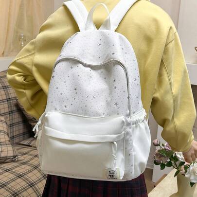 レジャー レディース スターグリッター 多用途バックパック 韓国版 フレッシュでシンプルな学生用バックパック かわいい大容量バックパック