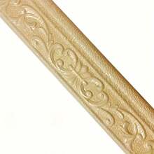 1pc 3.15in X 90.55in Self-Adhesive Thickened Waistline Baseboard, Door Frame Background Wall Border, Edge Sealing Strip - A - View 15