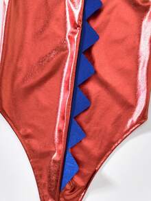 Vihyde Young Boy Halloween Dinosaur Tail Hooded Cape Costume - Red - View 7