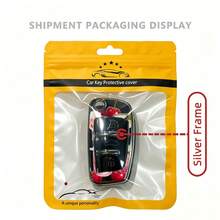 1pc Car Key Case-Exquisite Print,Suitable For Audi A3 8P, A6 C6, Q3 8U, A1 8X, Q7 4L, TT 8J, R8 42.Advanced Soft-Touch, Does Not Block Signal, Unisex. - Audi 3 Button Model CA - View 18