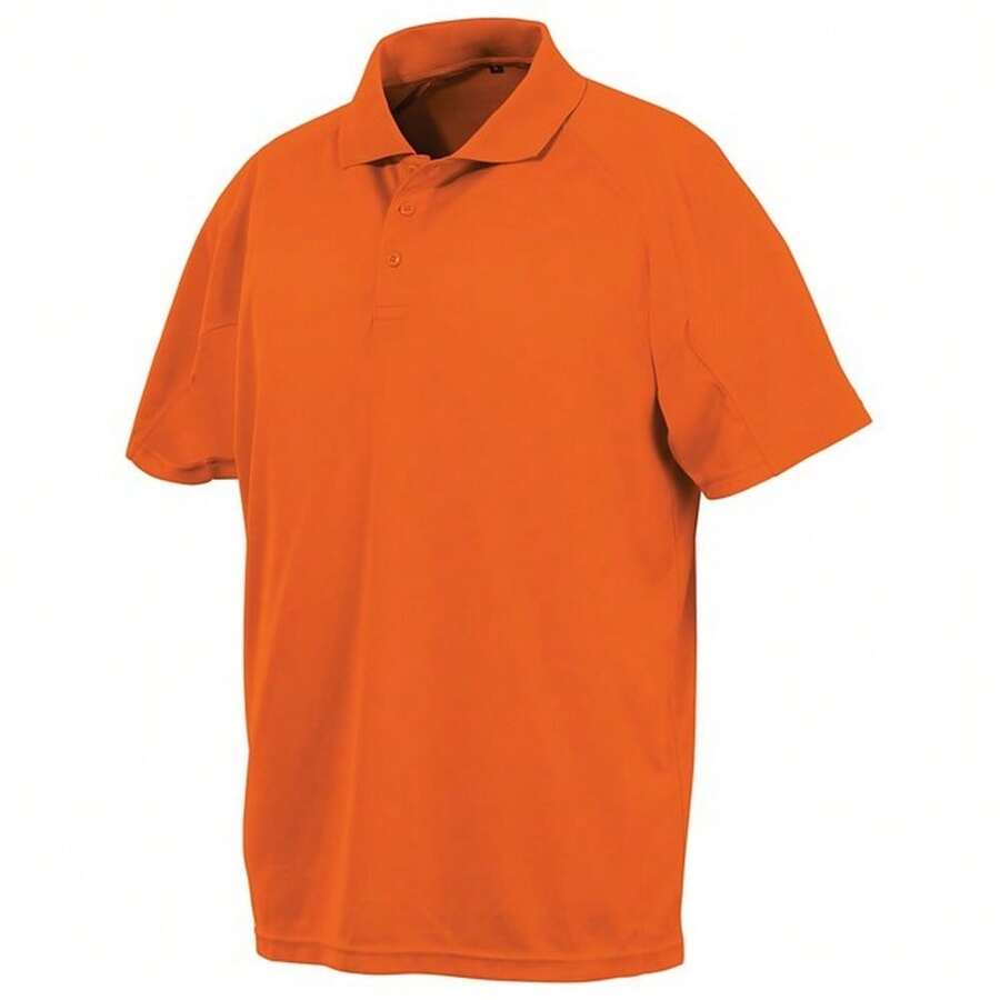 Spiro Womens/Ladies Performance Aircool Polo Shirt - Flo Orange - View 1