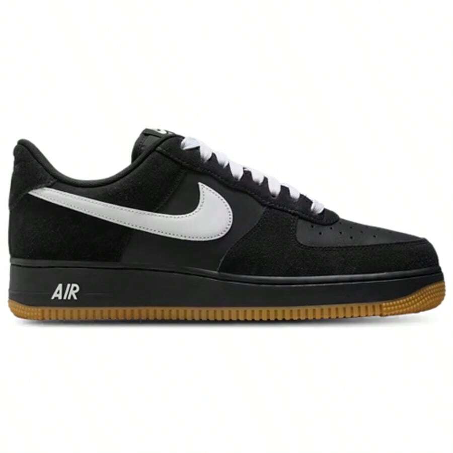 Nike Air Force 1 '07 LV8 Casual Shoes Men's Black/Gum/White IB6388-001 | Court-To-Street Style, Iconic Silhouette - 黑白棕 - 查看 1