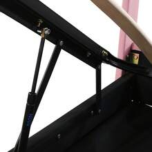 Bed Frame 180x200 Cm Hydraulic With Storage – Grey - 粉色 - 查看 9