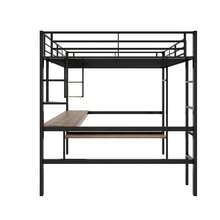 Bed Frame High Bed 140x200cm Metal Black - 黑色 - 查看 10