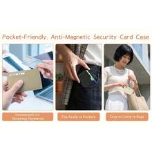 RFID Shielding "My Number Card" Card Holder - Privacy Protection Design (Only Name Exposed), Magnetic Shielding Function, Holds 2 Cards (Compatible With Credit Cards, Driver's Licenses And Health Insurance Cards). Leather Material, Dual-Color Design, Unisex - Multicolor - View 10