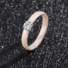 Pinannie 3mm Colorful Enamel Rings For Women, Cubic Zirconia Stainless Steel Ring Engagement Promise Wedding Band Stackable Jewelry Gift For Her US Size 5-12 - Faceted - View 35