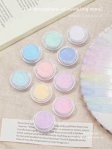 Baoshiman Glitter Fino Sonhador, Pó Decorativo de Glitter Multicolorido Ultra Brilhante, Acessórios Portáteis para Arte de Unhas, Múltiplas Cores Disponíveis, Adequado para Arte de Unhas DIY - Multicolorido - Visão 3