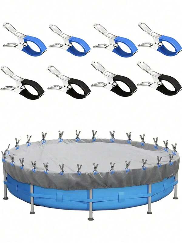 Best-Selling Heavy-Duty Pool Cover Clips, Super Strong Windproof Fixing Clips, Multi-Purpose Fasteners, Durable Outdoor Accessories, Suitable For Pool Covers, Clothing And Bedding Drying, Secure Gripping Tools, Garden And Yard Use