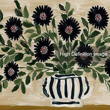 1 Peça Pôster em Tela Botânico Floral Rústico Noric com Moldura/Sem Moldura, Arte Floral Escandinava Folk Art Cottagecore, Impressão de Arte de Parede Decoração Fazenda Minimalista Pintura Vintage para Corredor, Sala de Estar, Quarto, Decoração de Casa Moderna - A - Visão 7