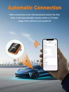 XUDA 新款 Mini CarPlay AI Box，無線 CarPlay 與 Android 2 合 1 車載主機，有線轉無線功能，支援 2.4-5.0 GHz WiFi 5，時尚便攜式車用 CarPlay 接收器，適用於 99% 配備有線 CarPlay 與 Android 功能的汽車 - E - View 6