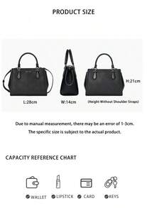 Michael Kors Marilyn 素色單肩斜挎手提包 35F5S6AS2L 黑色 - 黑色35F5S6AS2L BLACK - 查看 10