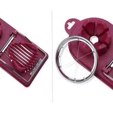 Feliator Multifunctional Flippy Pentru Oua, Mozzarela, Fructe, 2 Forme De Feliere, Agatatoare, 20 Cm, Visiniu - Red - View 6