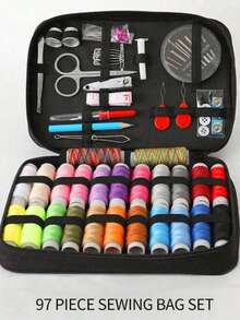 Portable Sewing Tool Box, Home Sewing Tool Set, Includes Sewing Supplies And Accessories, Multi-Color Thread, Needle And Thread Set, Suitable For Small Repairs And Maintenance, Basic Mini Travel Sewing Kit, Emergency Repair Use - Multiple Styles - View 6