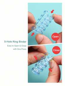 2/4/6PCS Ring Pengikat Kertas Lepas, Ring Klip 5 Lubang, Pengikat Ring Kertas Lepas yang Dapat Dilepas, Ring Pelubang Kertas - beraneka warna - View 5