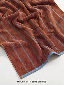 Veyra Day 1pc Cotton Striped Towel For Bathroom, Aesthetic Soft Absorbent Face & Hand Towels, Boho Vintage Towel - Multicolor - View 7
