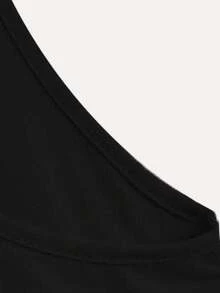ACTCITY No(Circles)(European Bestseller)(064) # Women's Fashion Tank Top, Printed Design Round-Neck Tank Top, Women's Cool Spring-Summer Tank Top - Black - View 3