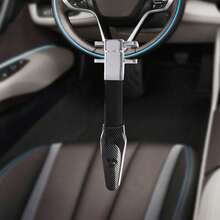 Car Steering Wheel Anti-Theft Alarm Lock Black - Black - View 2