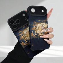 Custodia per telefono - Custodia in finta pelle con motivo a tema Sun God Nika, antiurto e resistente all'usura, esteticamente raffinata, unisex, per iPhone 17 e altre serie Apple. Custodia protettiva di alta qualità per telefono aziendale. - Colore misto 1 - Visualizzare 9