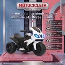 Moto Infantil Niño, Triciclo con Carro Niño Montable, Asientos más grandes y espaciosos para un viaje más cómodo. - Blanco - Ver 6