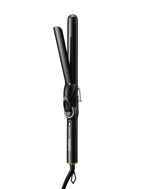 CRASTS Rizador de pelo grande de 28mm, moldeador de cabello 2 en 1 para rizar y alisar, calentamiento rápido, temperatura ajustable, pinza rizadora de ondas grandes rápidas