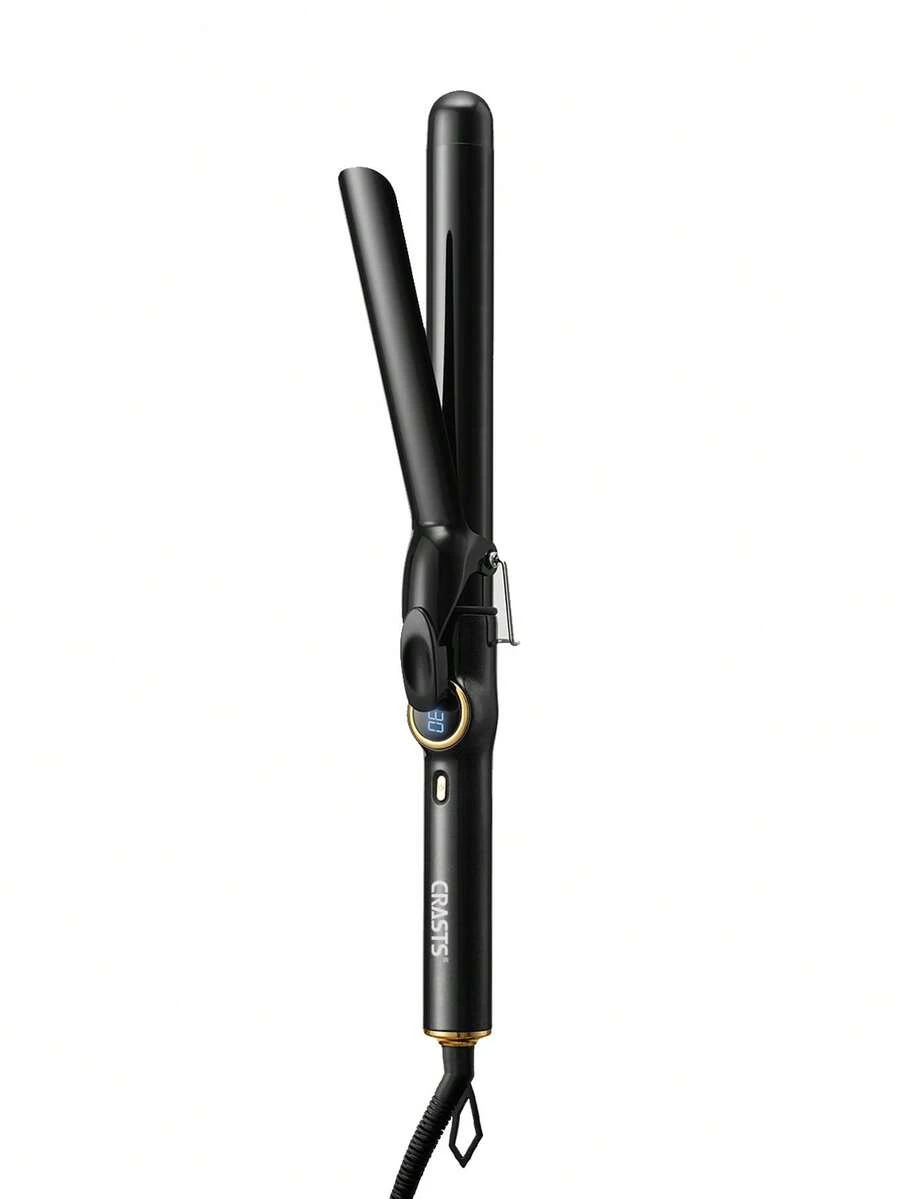 CRASTS 28mm Large Curling Iron, 2-In-1 Curl & Straighten Hair Styler, Fast Heating, Adjustable Temperature, Quick Big Wave Styling Curling Clip - Black - View 1