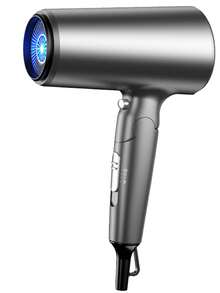Ionic Hair Dryer Professional Cold Air Mode Anti-Frizz 2 Speed 3 Temperature Settings With Diffuser And Concentrator Nozzle Styling Comb Portable Travel Hair Dryer Unisex Gray - Grey - View 5