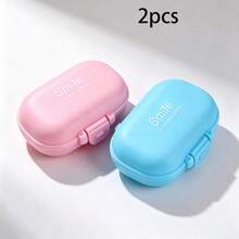 1pc/Pcs Macaron Pill Box, Plastic Pill Box, Portable Mini, 4-Compartment Storage Box, Pill Box, Portable Medicine Box, Plastic Storage Pill Box For Travel - View 9