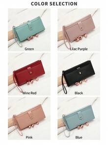 FOREVER MIYIN Card Holder Long Wristlet Wallet For Women, Multiple Colors Portable Mini Purse Bag, Coin Zipper Handheld Handbag Daily Travel Storage - Multicolor - View 7