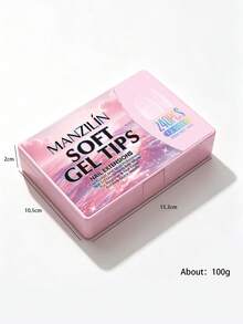 240pcs Full Coverage Press-On Nail Tips, Pointed, Almond, Square, Coffin, French Style Fake Nails, Soak-Off Gel Extension Nail Tips, Capsule Press-On Nail Supplies - View 7