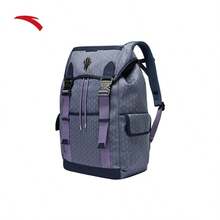 Anta Kyrie Irving Series | Kyrie Denim Vintage Floral Backpack Large Capacity Men's School Bag - Gray Purple-2 - View 2