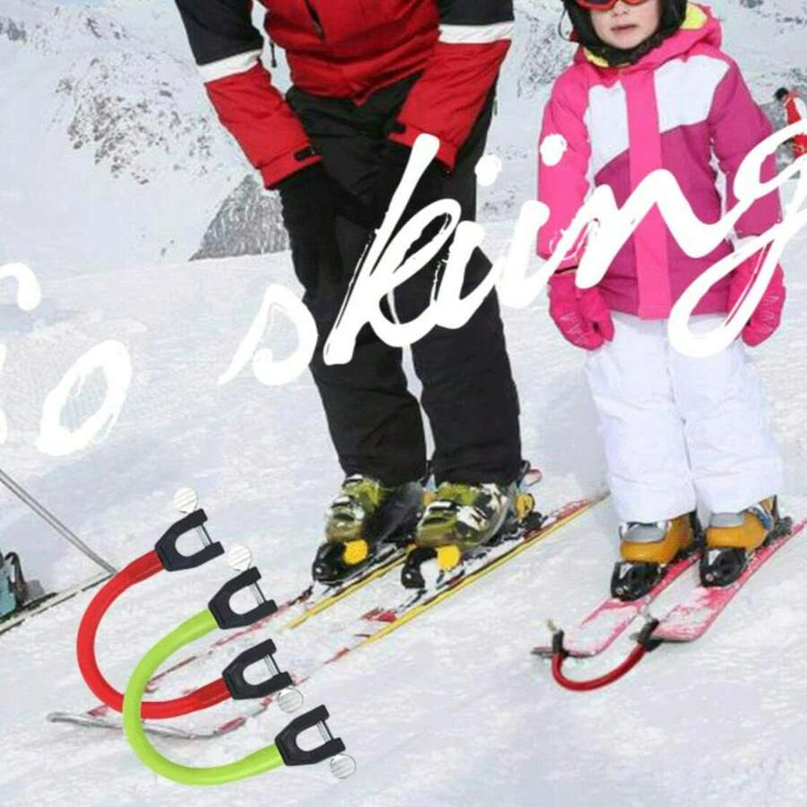 Ski Training Aid For Children And Beginners, Rubberized And Anti-Fall, Outdoor Ski Board Head Connection Trainer - A - View 1