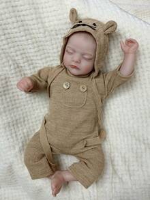 18 Inch Sam Reborn Doll Hand-Painted Colored Hair Closed Eyes Design Vinyl And Fabric Body With Feeding Bottle And Pacifier Ideal Gift For Children's Birthday Party - Reborn Doll - View 7