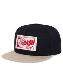 1pc Men's Fashion Flat Edge Hat CASH Women's Labeling Embroidered Hip Hop Hat Outdoor Adjustable Sunscreen Baseball Hat Daily Commuter Decorative Hat - CASH - 查看 10