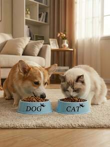 Customizable Pet Name Plastic Pet Bowl, Suitable For Dogs And Cats, Easy To Clean, Ideal Pet Memorial Gift - Multicolor - View 3
