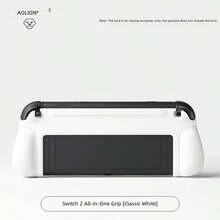 AOLION Switch 2 Soporte Portátil con Agarre - Mango Ergonómico Antideslizante, Funda con Soporte Todo en Uno Compatible con Consola Ninten-Do NS2 - Ver 8