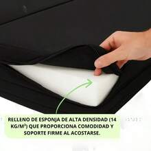 Colchoneta De Yoga Portátil 190x60x5cm Impermeable Antideslizante Resistente Para Ejercicio Pilates Entrenamiento En Casa - Negro1 - Ver 7